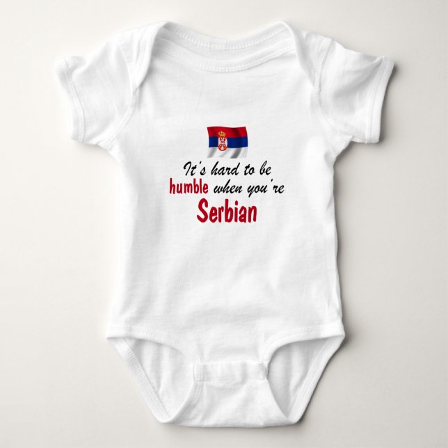 Humble Serbian Baby Bodysuit (Front)