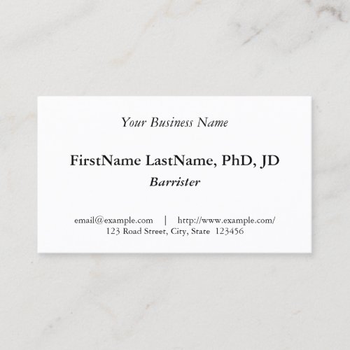 Humble Simple and Minimal Business Card