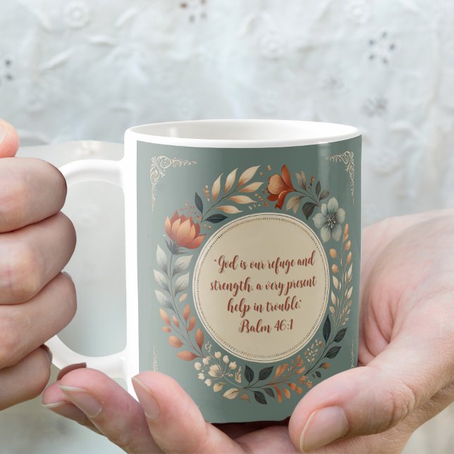 Humble Wreath Customizable Bible Verse Coffee Mug (Creator Uploaded)