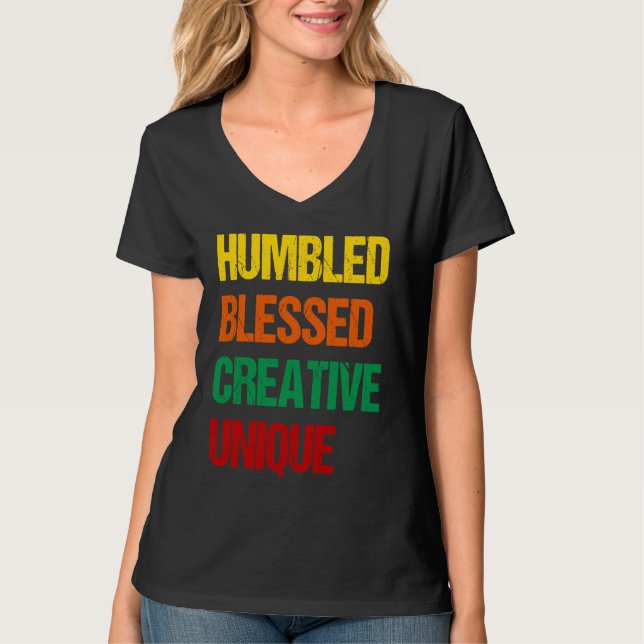 Humbled Blessed Creative Unique T-Shirt (Front)
