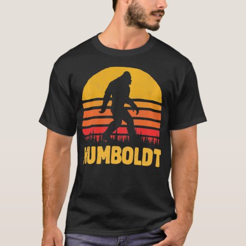 Humboldt Bigfoot Vintage Sasquatch  Sun Silhouett T_Shirt