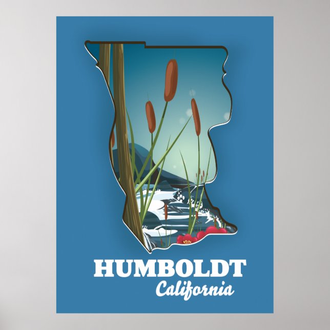 Humboldt california map poster (Front)
