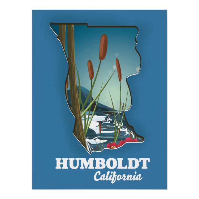 Humboldt california map poster (Front)