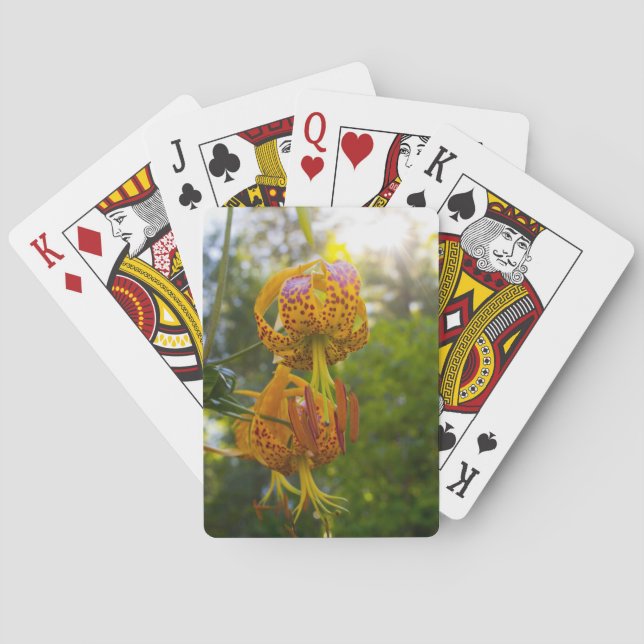 Humboldt Lilies Sunburst Poker Cards (Back)