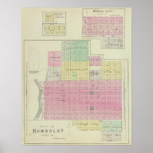 Humboldt, Moran City, and Laharp, Kansas Poster