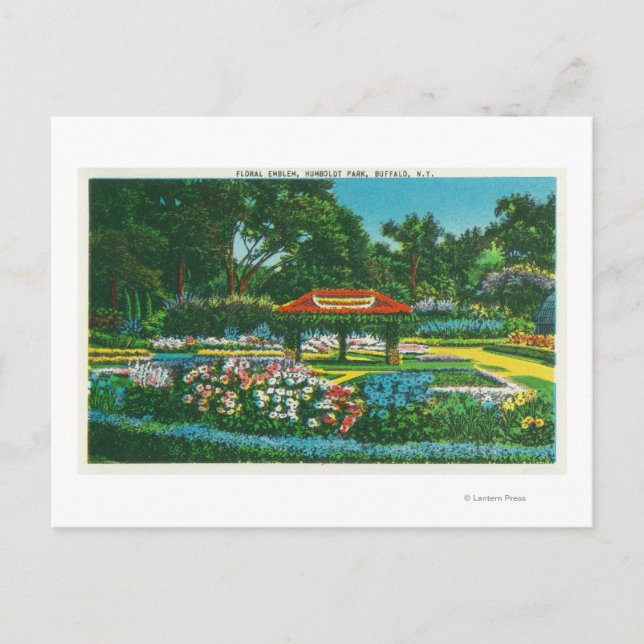 Humboldt Park Floral Emblem View Postcard (Front)