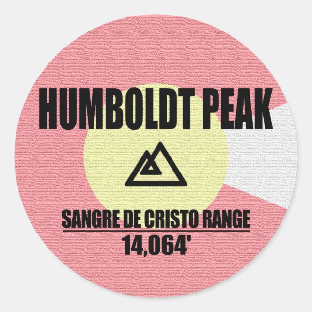 Humboldt Peak Classic Round Sticker (Front)
