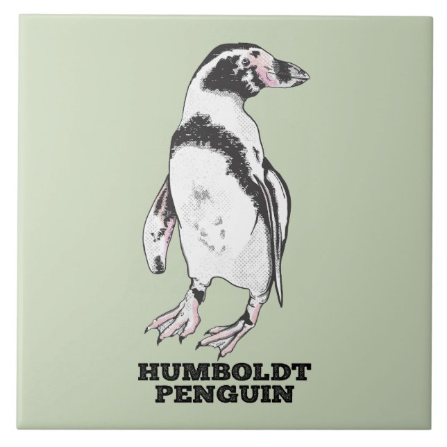 Humboldt penguin ceramic tile (Front)
