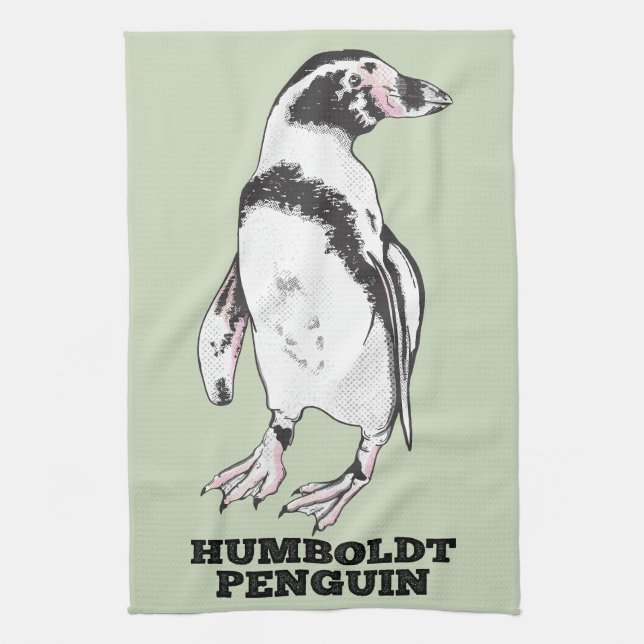Humboldt penguin kitchen towel (Vertical)