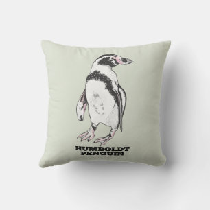Humboldt penguin throw pillow
