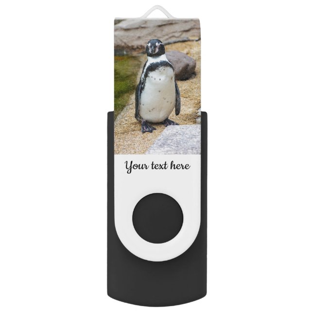 Humboldt Penguin USB swivel flash drive 8GB (Back (Vertical))