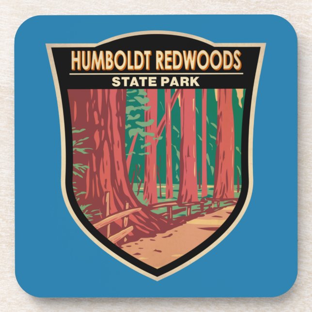 Humboldt Redwoods State Park Avenue of the Giants Beverage Coaster (Front)