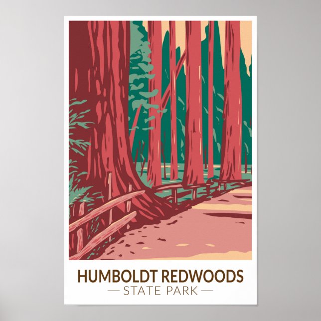 Humboldt Redwoods State Park Avenue of the Giants  Poster (Front)
