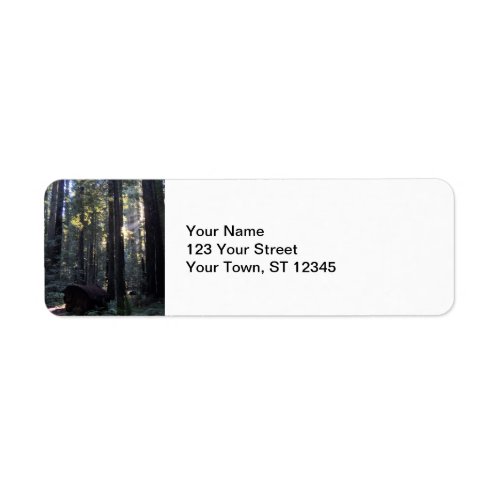 Humboldt Redwoods State Park Label