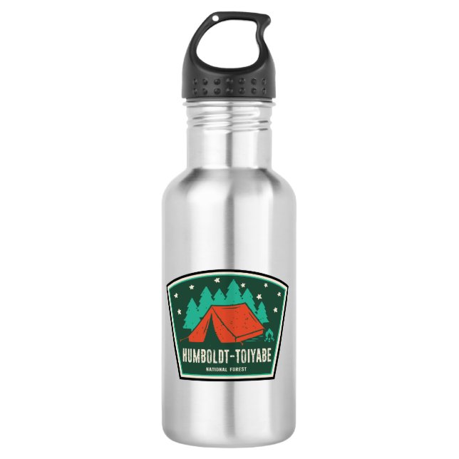 Humboldt-Toiyabe National Forest Camping Stainless Steel Water Bottle (Front)