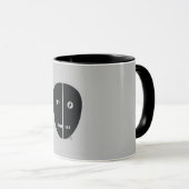 Humbot Design with Gray Back Mug (Front Right)