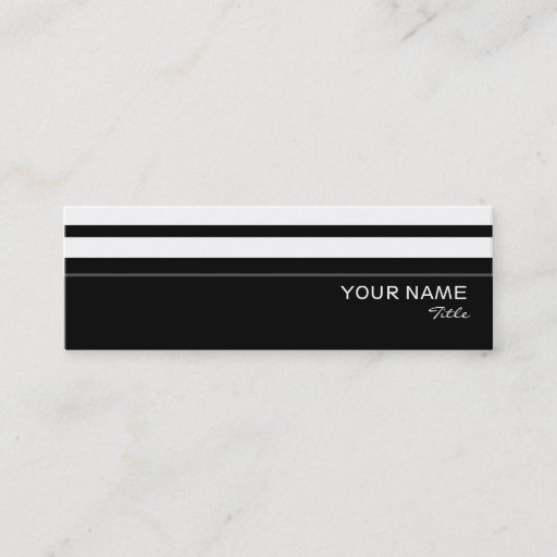 Customizable Humbug stripe business card template skinny