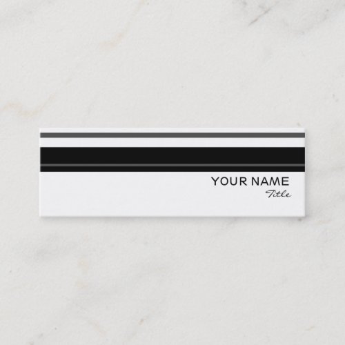 Humbug stripe business card template skinny white