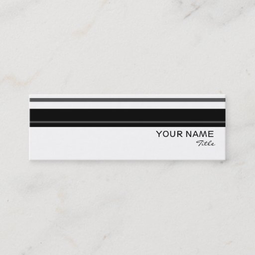 Customizable Humbug stripe business card template skinny white