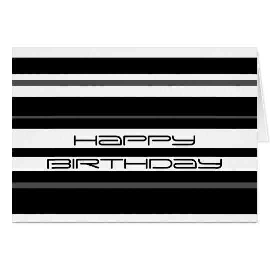 Humbug Stripe 'Happy Birthday' greetings card