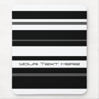 Humbug Stripe 'Your Text' mousepad vertical