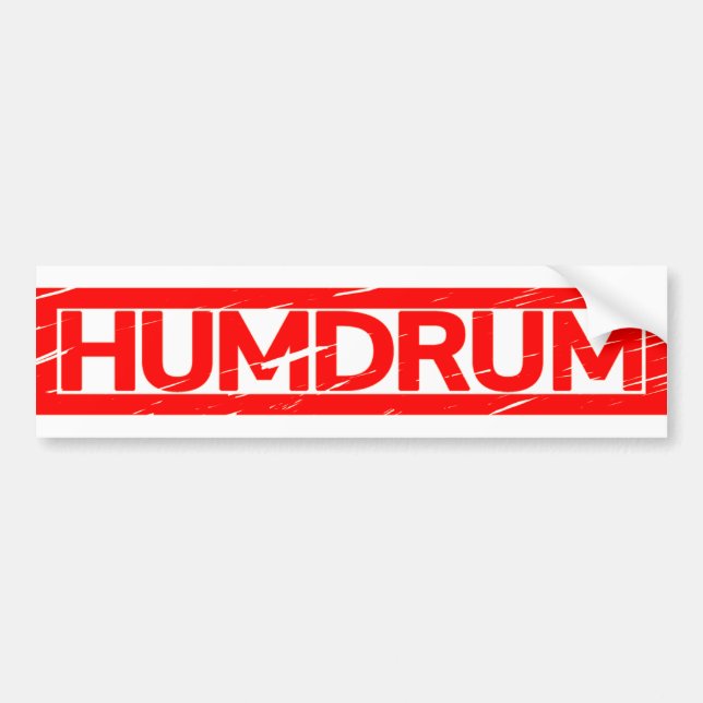 Humdrum Stamp Bumper Sticker (Front)