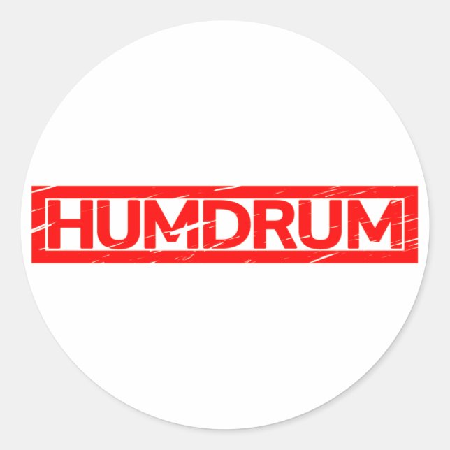 Humdrum Stamp Classic Round Sticker (Front)