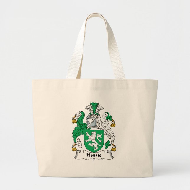 Hume Family Crest Large Tote Bag (Front)