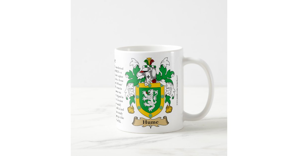 Hume, the Origin, the Meaning and the Crest Coffee Mug Zazzle