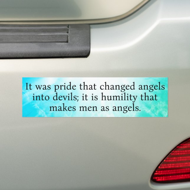 Humility Bumper Sticker (On Car)
