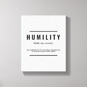 Humility Definition   Inspirational Quote Wall Art