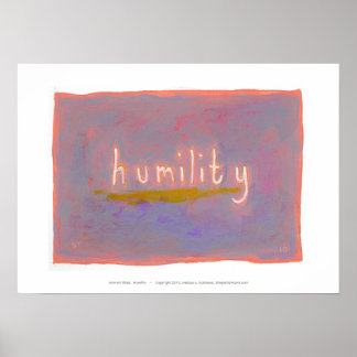 Humility - fresh simple colorful painting art poster