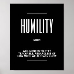 Humility Motivational Quote Poster