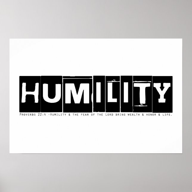 "Humility" Proverbs Poster (Front)