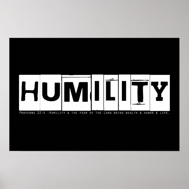 "Humility" Proverbs Poster (Front)