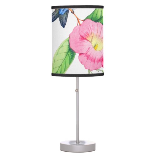 Humingbird And Hybiscus Table Lamp