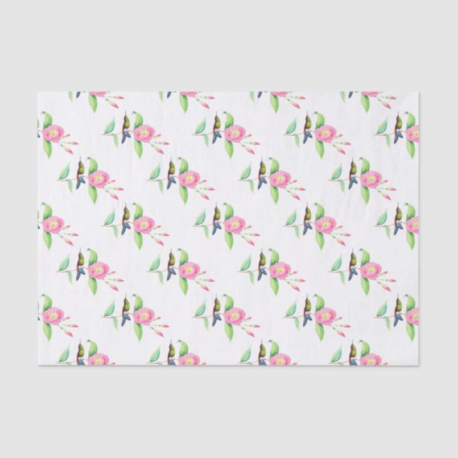 Humingbird And Hybiscus Tissue Paper (Front)