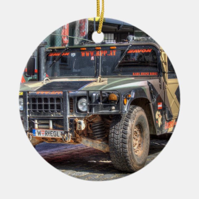 Hummer H1 Ceramic Ornament (Front)