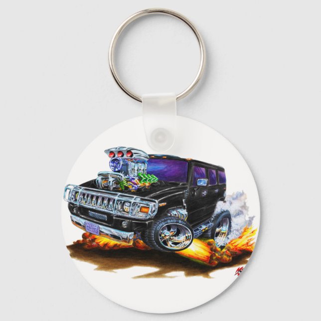 Hummer H2 Black Truck Keychain (Front)