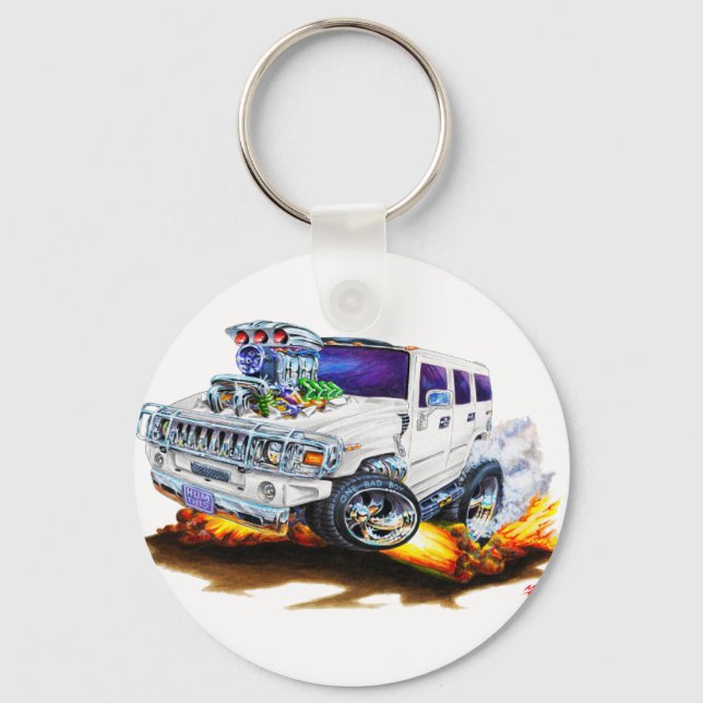 Hummer H2 WhiteTruck Keychain (Front)