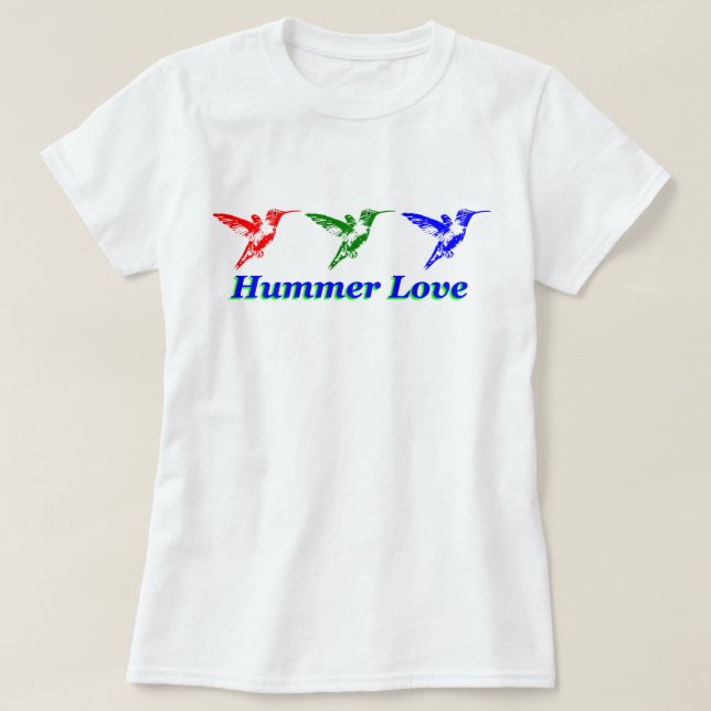 Hummer Love Hummingbird Shirt For Light Colors (Design Front)