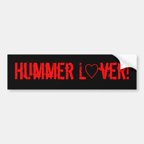 Hummer Lover bumper sticker