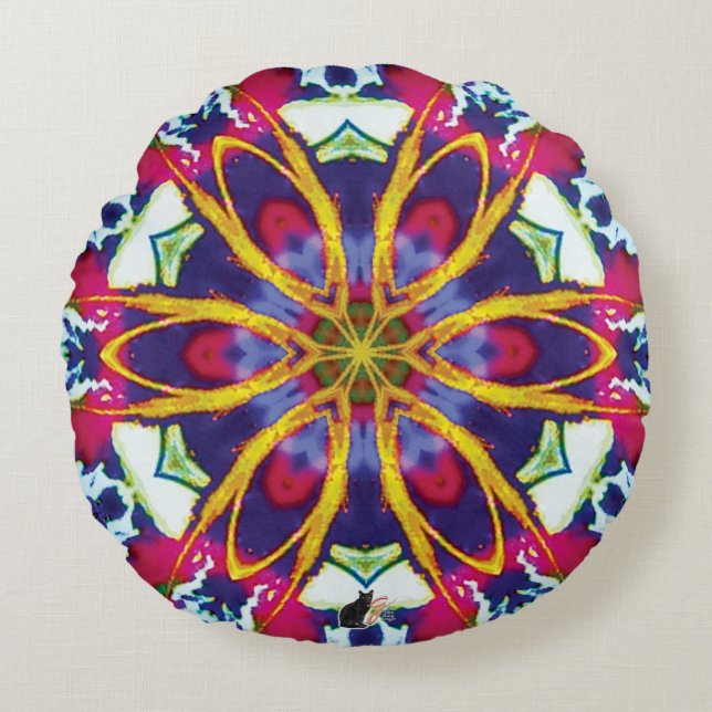 Hummers Kaleidoscope  Round Pillow (Front)