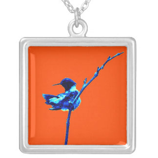 Humming Bird 1 Silver Plated Necklace