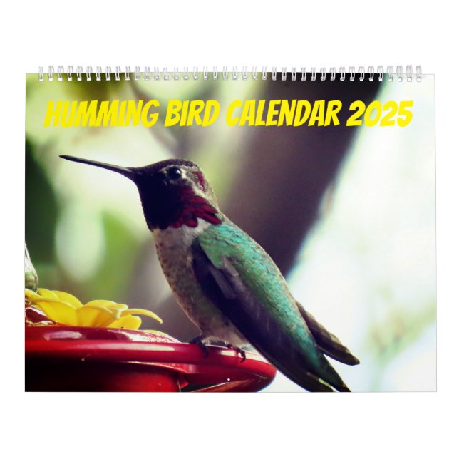 Humming Bird 2025 LargeCalendar, White Calendar (Cover)