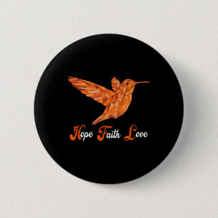 Humming-bird Aml Leukemia Awareness  Button