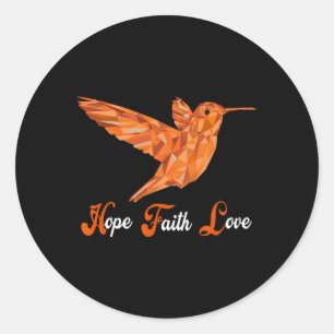 Humming-bird Aml Leukemia Awareness Classic Round Sticker