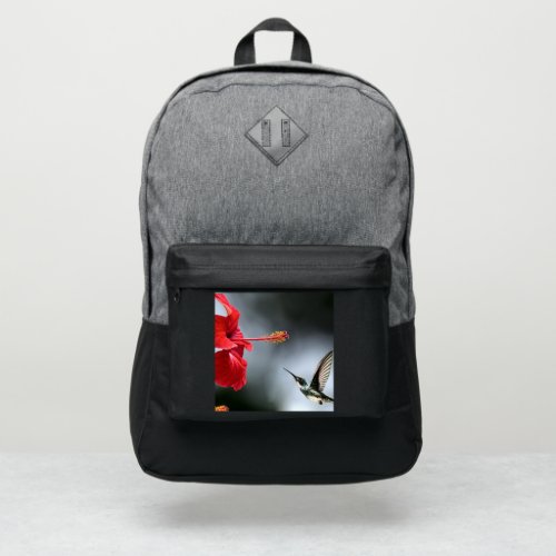 Humming Bird and Red Flower Port Authority Backpack
