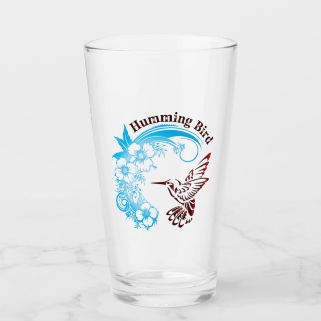 Humming Bird Drinkware Glass (Front)