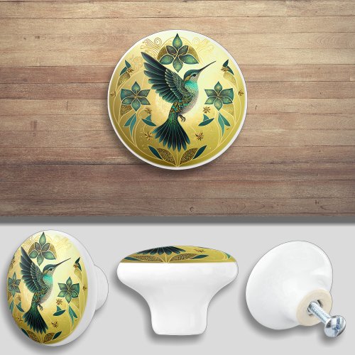 Humming Bird Elegant Cabinet Drawer Furniture  Ceramic Knob